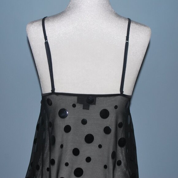 Sexy Black Polka Dot Lingerie Top - Picture 7 of 7